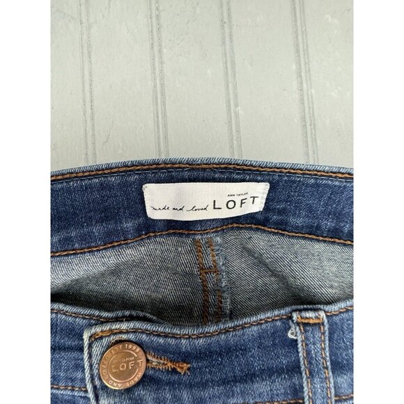 Loft Size 30 10 Womens Jeans Modern Skinny Ankle Stretch Med Wash Mid Ri… - Picture 3 of 4
